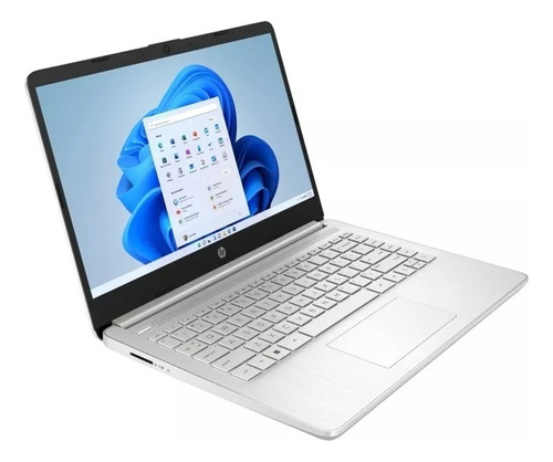 Laptop  HP 14 14-dq0518la natural silver Intel Celeron N4120  8GB de RAM 128GB SSD, Intel UHD Graphics 600 1366x768px Windows 11 Home