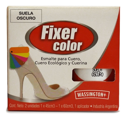 Fixer Color Wassington Tinta Esmalte Cuero Cuerina