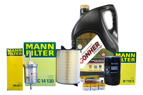 Kit Afinación Para Jetta A6 Mk6 2.0 11-18 5w30 Api Sp Cabina