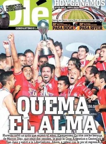 Huracan Campeon / Copa Argenrina - Diario Ole