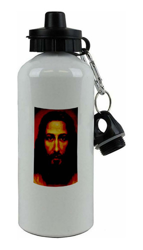 Botella Aluminio Hoppy Doble Tapa Jesus Dios Cristo Ar13