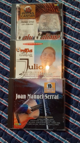 Cds Serrat - Galiano -jaramillo 15 Pistas Para Cantar Como..