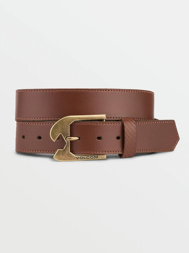 Cinturon Skully Leather Belt Café Volcom