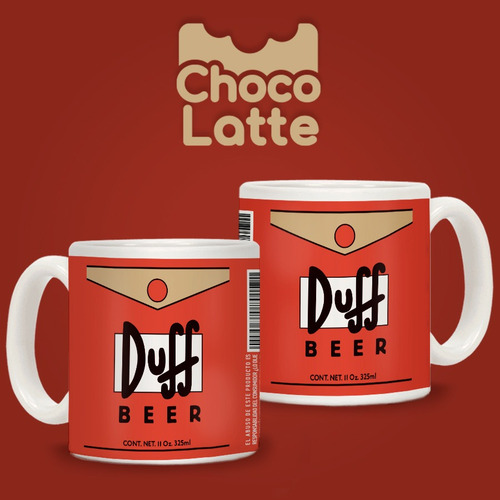 Taza Simpsons Cerveza Duff Sublimada Personalizada 325ml