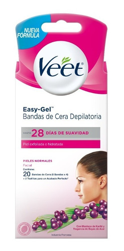 Veet Bandas Depilatorias Faciales X20 Piel Normal