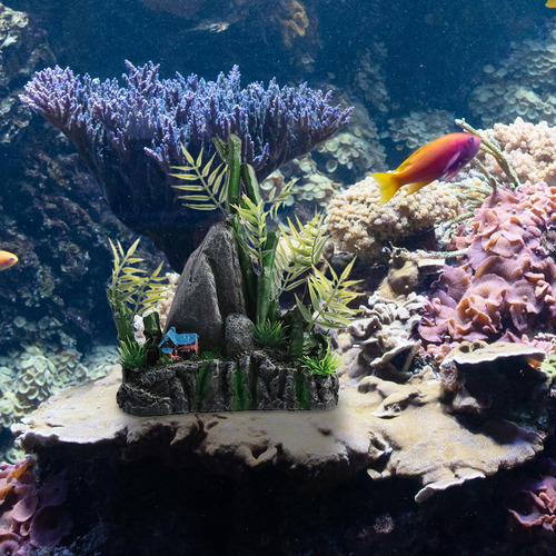 Adorno Para Pecera Con Árbol Rocoso Para Acuario,