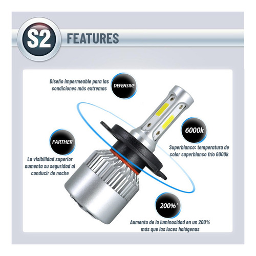 Para Cadillac 8000lm Luz Alta Y Baja Kit Faros Auto Led