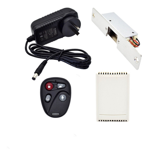 Imagen 1 de 9 de Combo Cerradura Destraba Pestillo Con Control Y Fuente