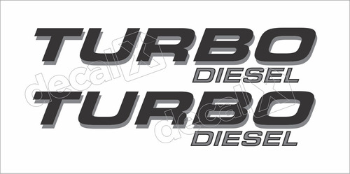 Emblema Adesivo Caçamba F250 Turbo Diesel Preto/prata Tdslpt
