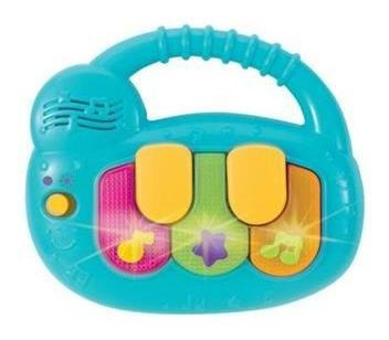 Teclado Musical Para BebĂȘ Com Som E Luzes Azul - Winfun Azul