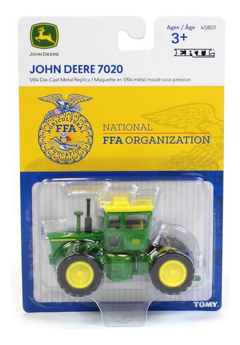 1:64 Tractor John Deere 7020 4wd Con Logotipo Ffa - Ertl Verde