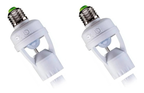 2 Sensor De Presença Com Fotocélula Para Lâmpada Soquete E27