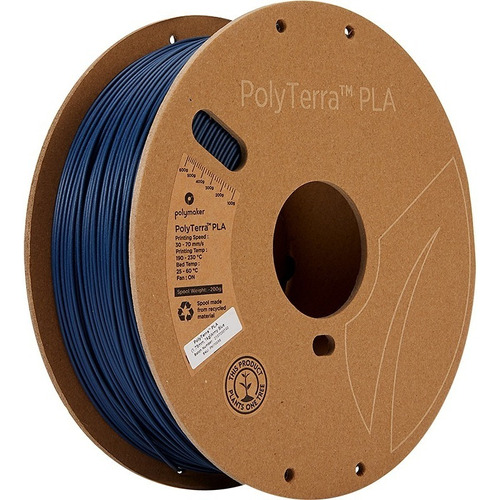 Filamento Polyterra Pla Polymaker, 1.75mm - 1kg Color Army Blue