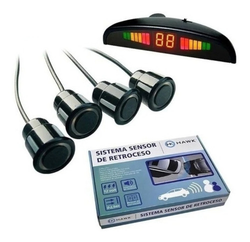 Sensor De Retroceso Plano Hawk Calidad Color Gris Oscuro