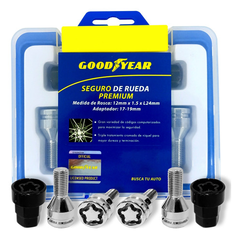 Tuerca Antirrobo Goodyear Vw Gol G1 G2 G3 G4 Senda Gacel