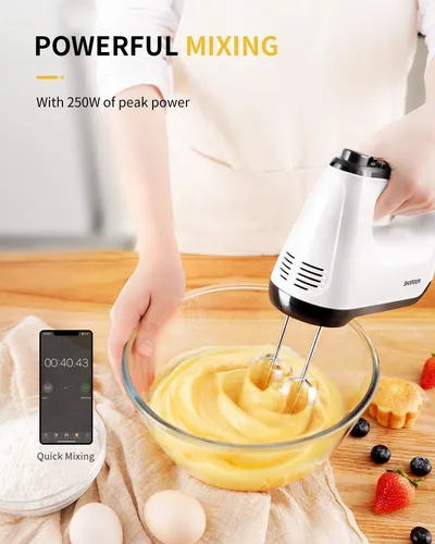 Shardor Hand Mixer Electric Handheld Mixer With 2x6 Speed