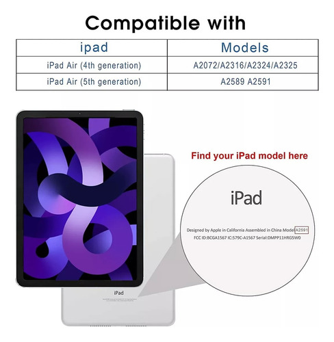 Mica Cristal Templado Para Ipad Air 5ta A2588 A2589 A2591