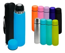 Comprar Termo Bala Acero Inox Capa Termica 1 Litro + Estuche Colores Color Celeste
