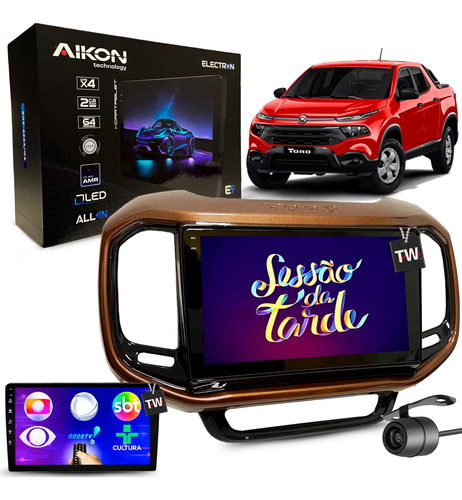 Multimídia Aikon Fiat Toro 2017-2021 Waze Gps Carplay C/ Tv
