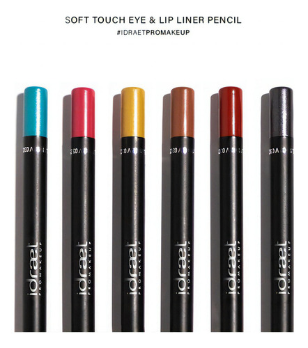 Lápiz Delineador De Ojos Eye Pencil Soft Touch Colors Idraet Color Terracota Efecto Metálico