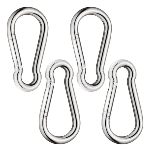4 Ganchos De Resorte De Acero Inoxidable, Clips De Mosquetón