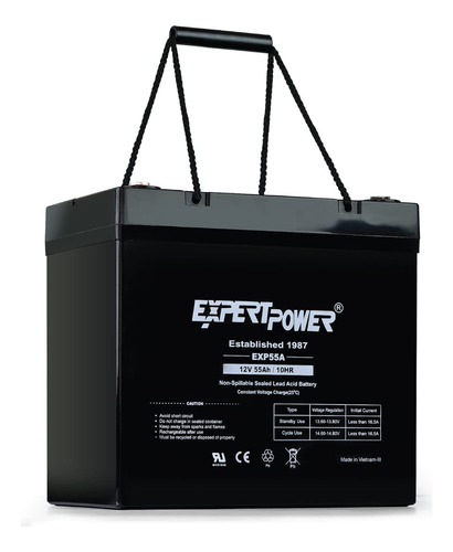 Expertpower Batera Recargable De 12 V Y 55 Amperios De Ciclo