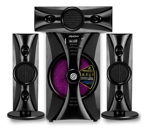 Imagen 7 de 7 de Steelpro Minicomponente Home Theater 8,000 W - Armony - b3.1