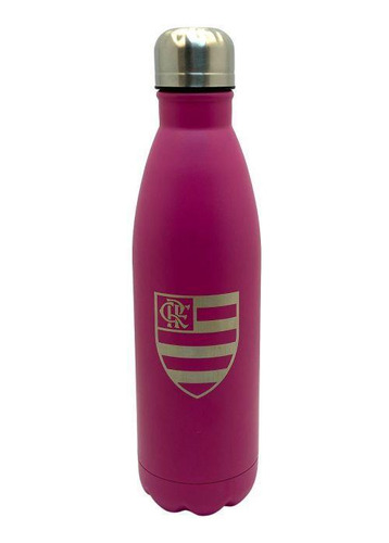 Garrafa Cantil Inox Flamengo Rosa 750 Ml