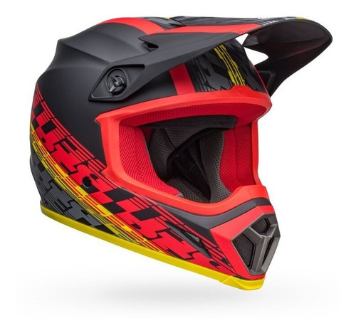 Capacete Bell Mx-9 Mips Offset Matte Black Red Tamanho do capacete 58