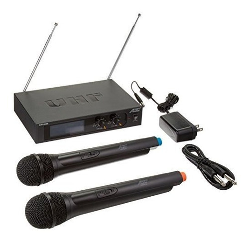 Sistema Inalámbrico Micrófono Dual Vhf Audio2000's Tm