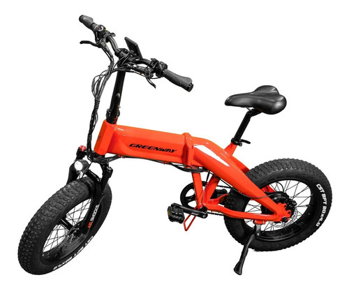 Bicicleta Elétrica Dobrável Greenwayhive Xr 750w48v Vermelha