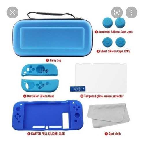 Imagen 1 de 4 de Estuche Protector Nintendo Switch 7en1