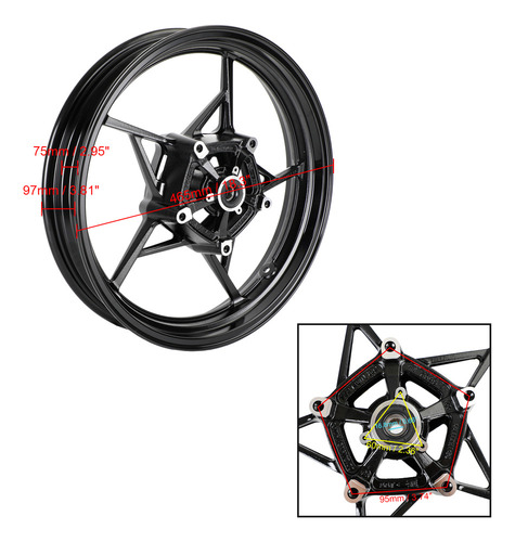 Aro Da Roda Dianteira Para Kawasaki Z400 Ex400 Ninja 400 Abs