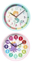 Comprar 2 Relojes De Pared Modernos Para Niños, Relojes De