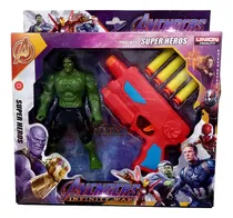 Comprar Muñeco De Accion De Hulk Con Pistola Lanza Dardos De Goma