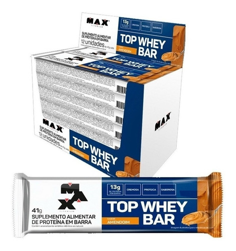 Top Whey Bar Revenda 5cx C/ 12 Un + Envio 24h