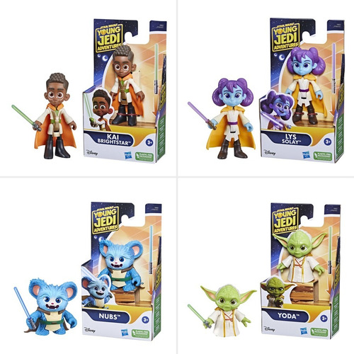 Super Pack 4 Figuras Star Wars Yoda-kai-lis Solay-nubs F7958
