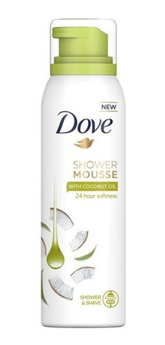 Imagen 1 de 2 de Crema De Afeitar Dove Shower Mousse Coconut Oil 200 Ml 