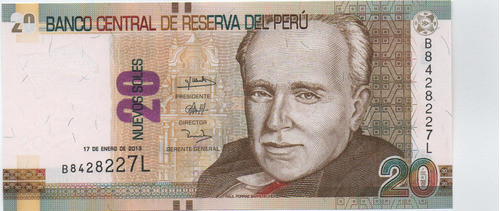 Banco Central Perù 20 Nuevos Soles 2013