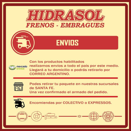 Campana Freno Trasera Bedford Camion J-6 - 406mm - 8 Aguj