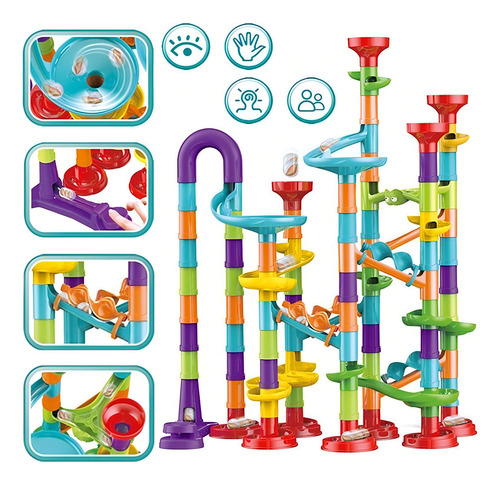 Juguete De Canicas Construccion De Laberinto Carreras Niños Color Multicolor