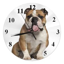 Comprar Hgod Diseños Bulldog Round Wall Rechan, Divertido Bulldog In