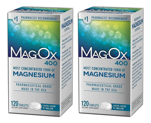 Magnesio Pack De 2 Mag Ox 400 - Unidad a $2432
