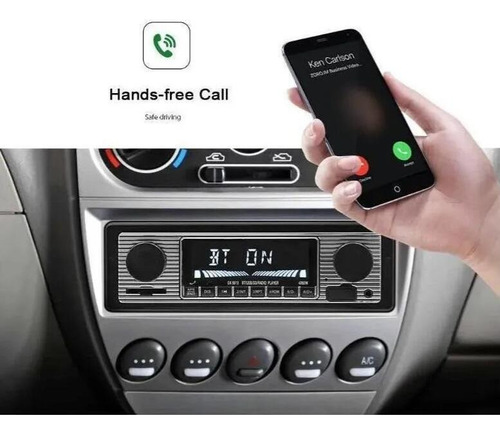 Retro Vintage Coche Estéreo Con Bluetooth Aux Usb Fm