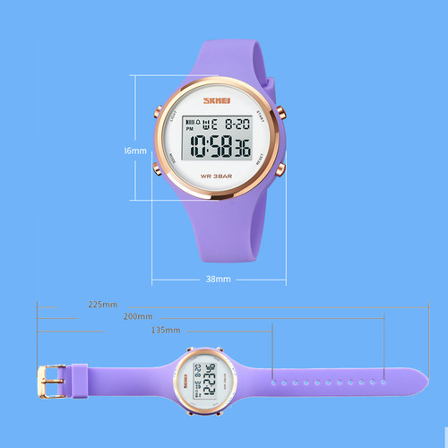Reloj Deportivo Skmei1720 Para Mujer, Reloj Electrónico Impe