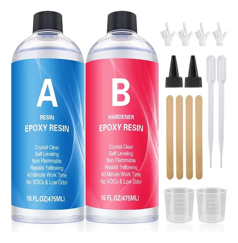 comprar Hyliter Kit De Resina Epoxi, Resina Transparente De 32 Onzas