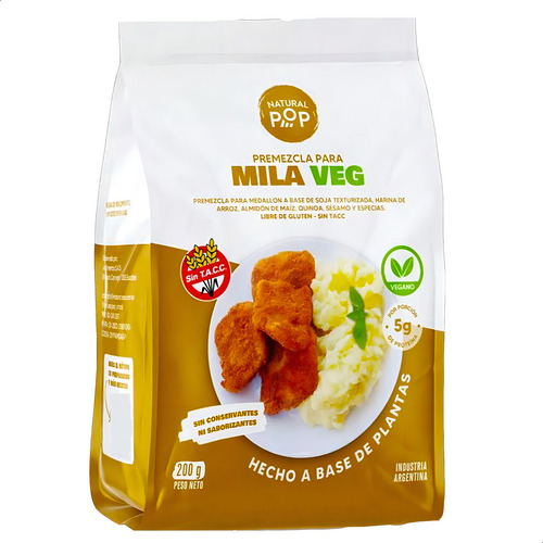 Premezcla Natural Pop Veg sin TACC 200 g pack x 6 u