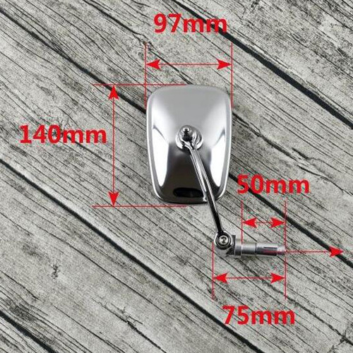 Imagen 5 de 6 de Espejo Retrovisor Del Manillar De La Motocicleta Plata
