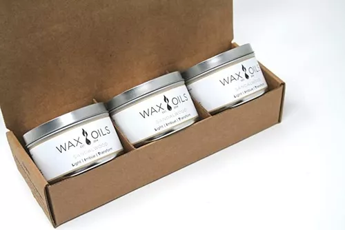 Wax and Oils - Velas de cera de soya con esencias para aromaterapia, 8  onzas Individuales