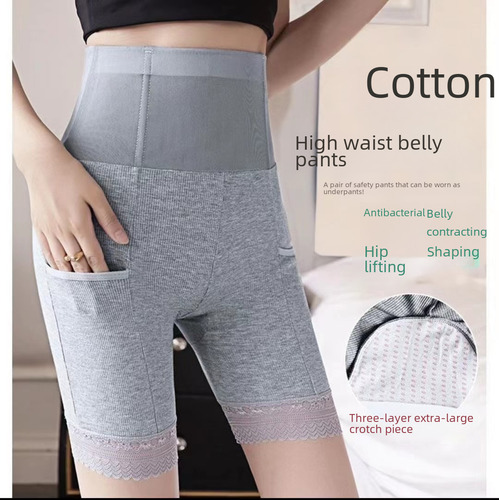 A! Pantalones De Seguridad De Algodón, Cintura Alta,